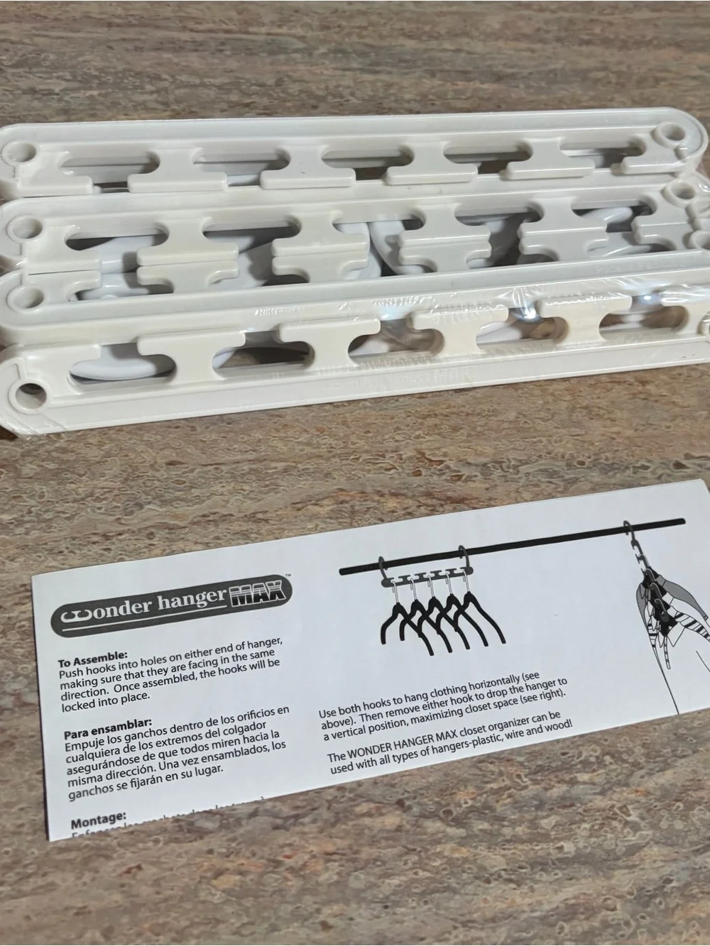 As Seen on Tv Max 6-Pack Space-Saving Closet Hangers — White